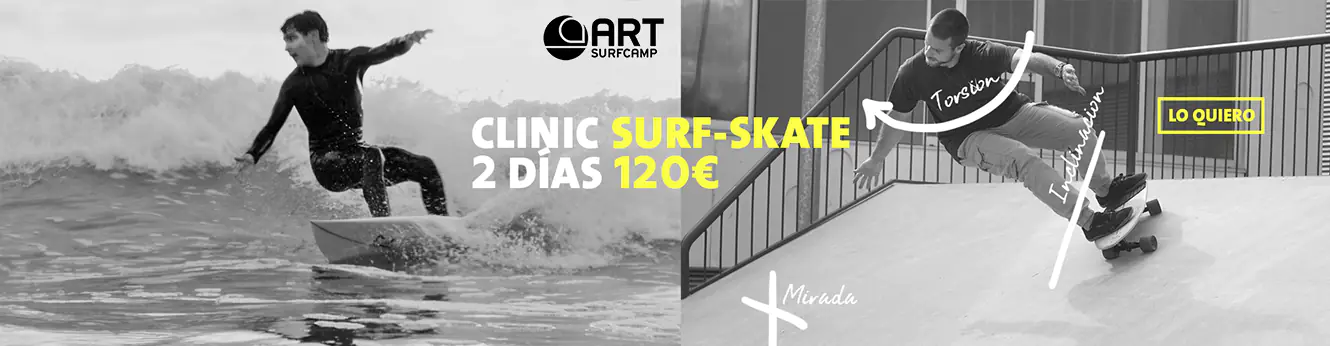 Clinic de surf con surfskate